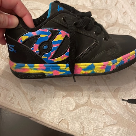 Size 3 Heelys. Black with multi colour design. Well taken care of - Picture 2 of 3